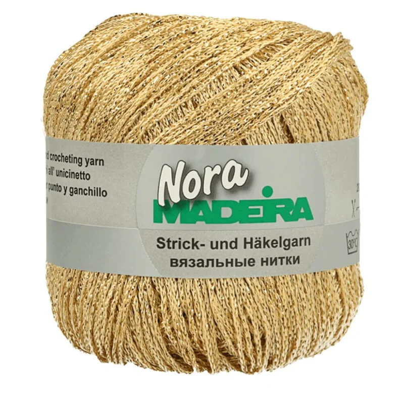 Nedsatt pris Glittergarn Nora25 g Madeira Nr 324 Ljusare Guld
