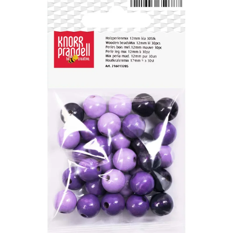 Träpärlor 12 mm Knorr Prandell Lilamix Beställ idag