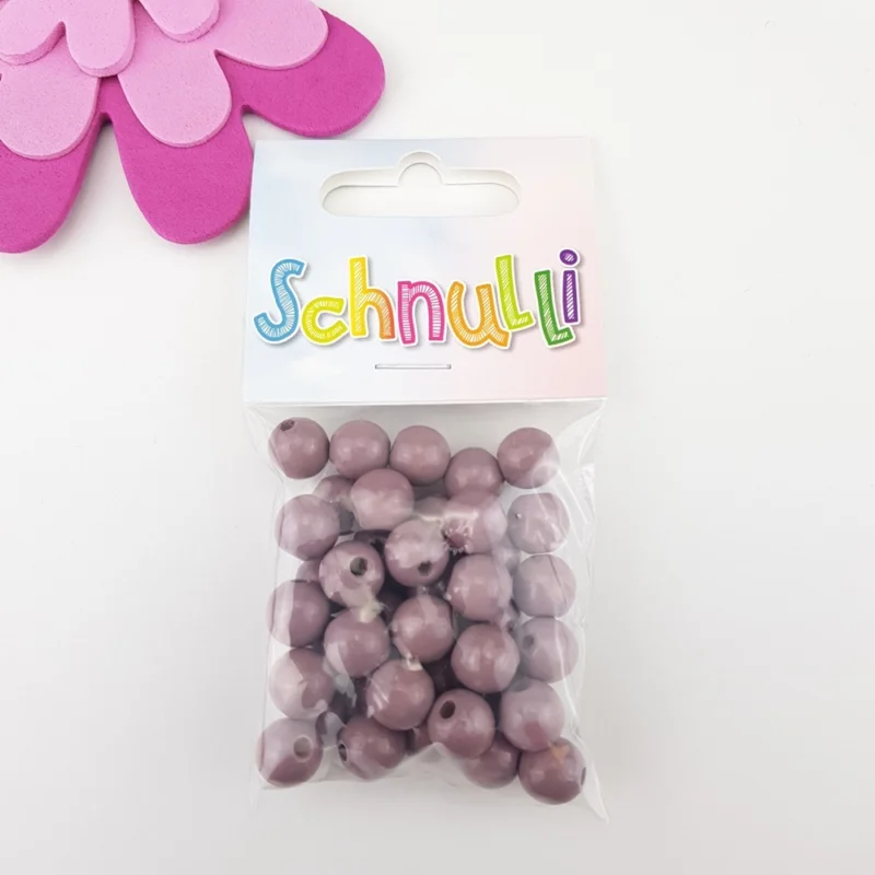 Träpärlor 10 mm Schnulli Malva Gammelrosa 417 Handla nu