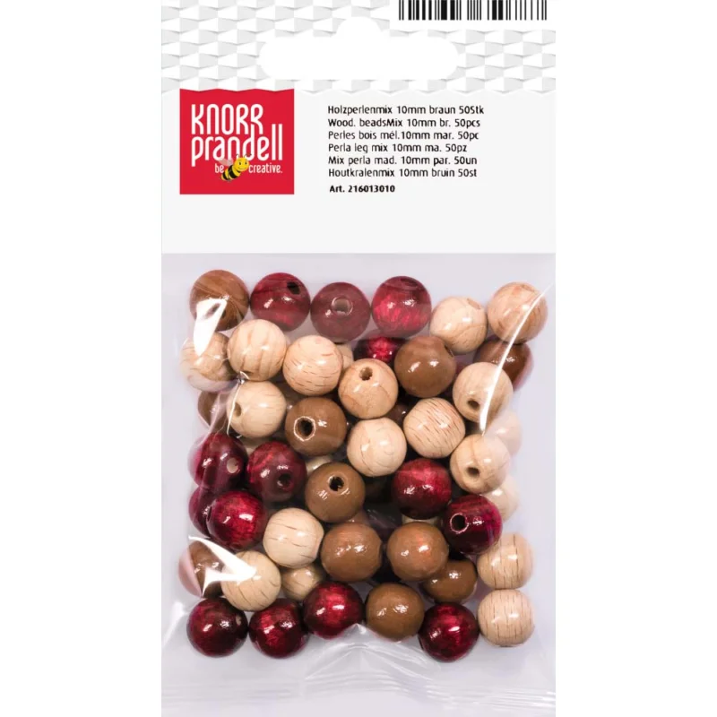 Träpärlor 10 mm Knorr Prandell Brunmix Rabatt
