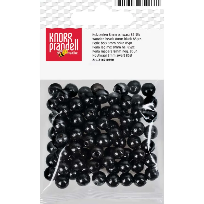 Begränsat erbjudande Träpärlor 8 mm Knorr Prandell Svart