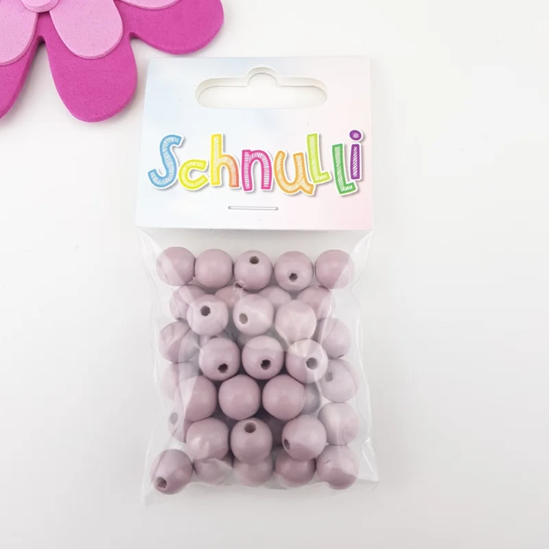 Träpärlor 10 mm Schnulli Puderrosa 416 Endast idag