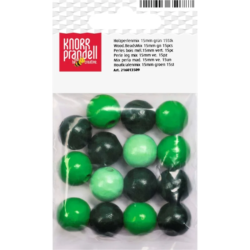 Köp nu Träpärlor 15 mm Knorr PrandellGrönmix