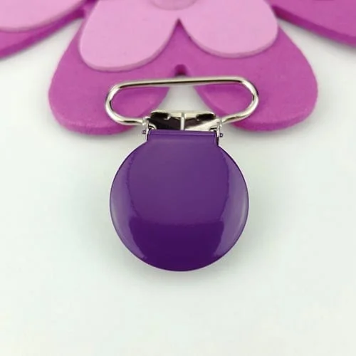 Clips Rund Mörklila Plommon Outlet
