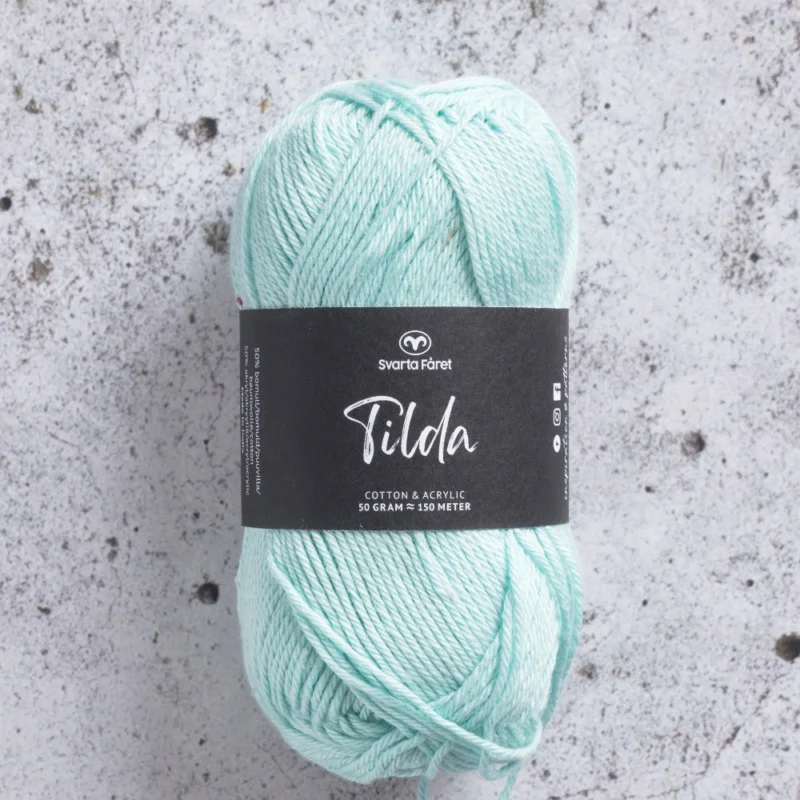 Tilda garn 50 g Svarta Fåret Ljus Mint Nr 581 Lågt pris