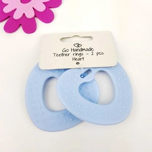 Bitringar Hjärtan 2 st Ljusblå 22059 Go Handmade Köp nu
