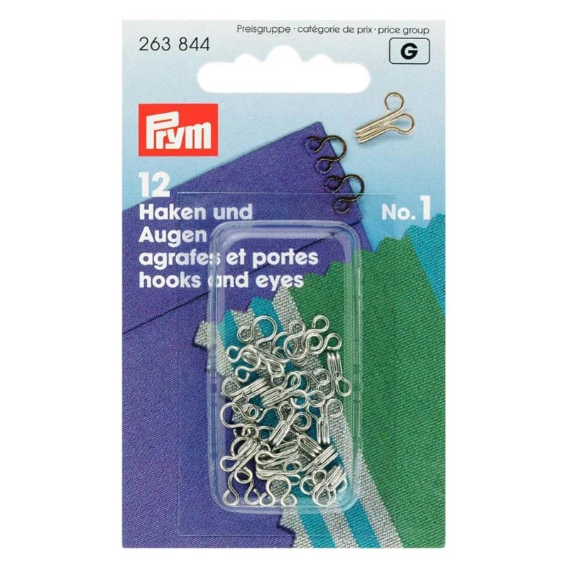Hyska Hake Små mini No1 Silver 12 st Prym 263 844 Fri frakt