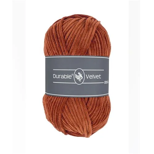 Handla nu Sammetsgarn Durable Velvet 100g Brick Rödbrun 2239
