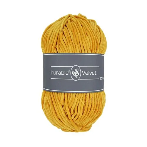 Sammetsgarn Durable Velvet 100g Mimosa Varmgul 411 Rabatter