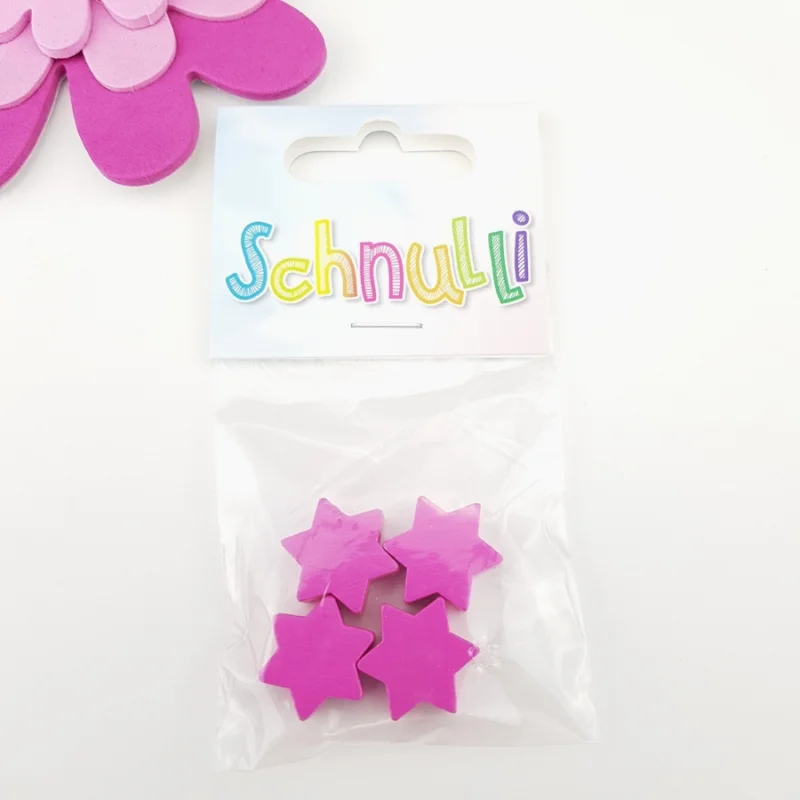 Träpärlor Motivpärlor Stjärna Schnulli Mörkrosa 046 Sista chansen