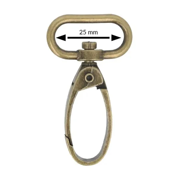 Beställ nu Karbinhakar Antikbrons 25 mm 2 st 031