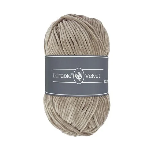 Sammetsgarn Durable Velvet 100g Warm Taupe Mörkbeige 343 Nyhet