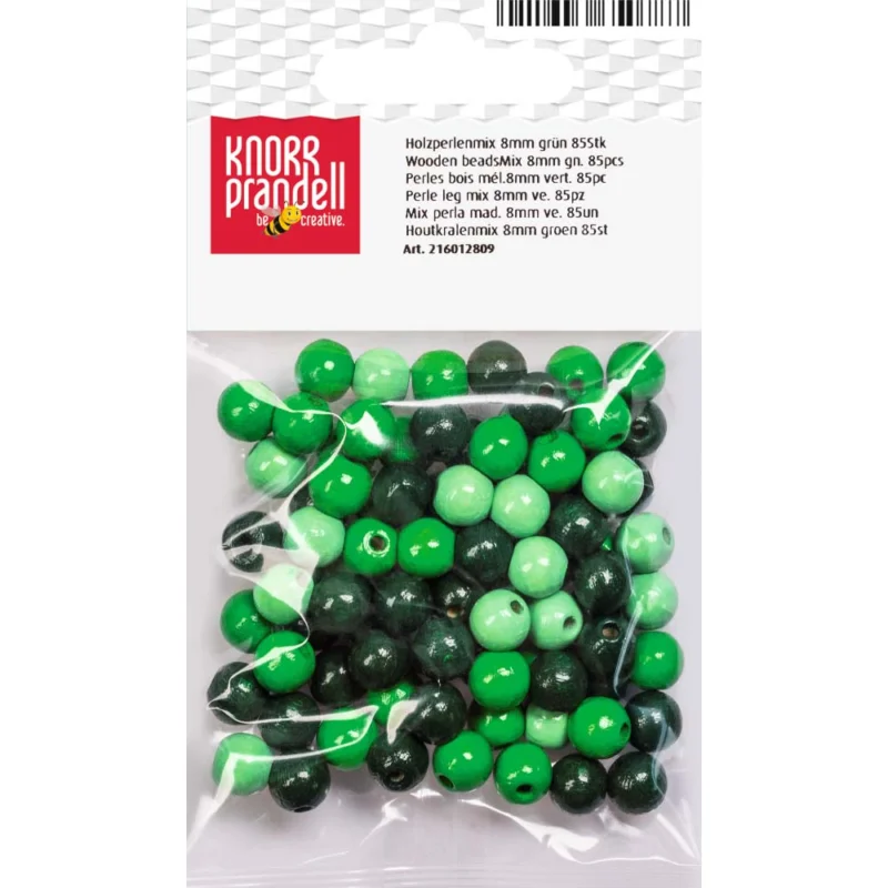 Bästa pris Träpärlor 8 mm Knorr Prandell Grönmix
