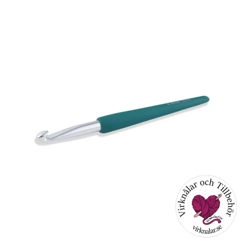 KnitPro Waves 2.0 Ergonomiska virknålar 8,0 mm Deep Sea Teal 946 Fri frakt