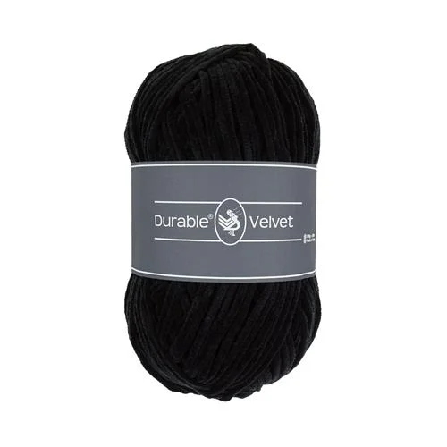 Sammetsgarn Durable Velvet 100g Black Svart 325 Premium