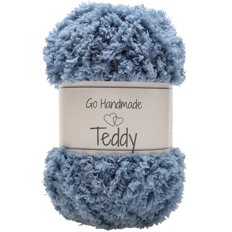 Teddy garn 50 g Jeansblå 17374Go Handmade Säker betalning