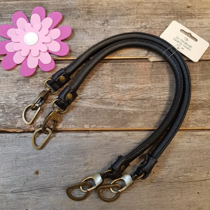 Väskhandtag 44 cm Svarta Brons22131 1 par Populär