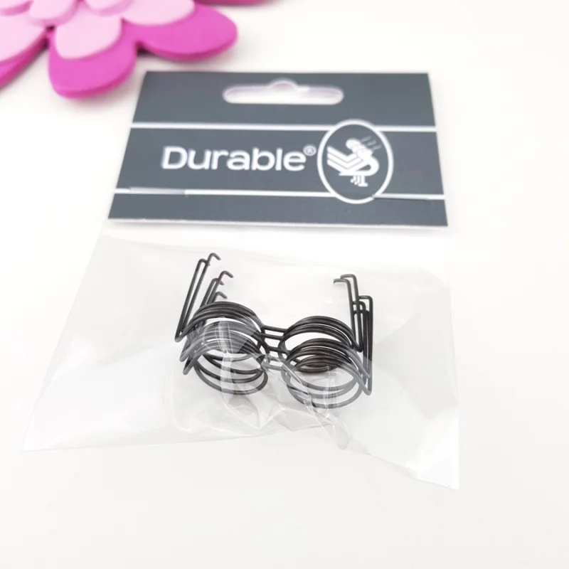 Snabb frakt Glasögon Dockglasögon metall Svarta 35 mm 5 st Durable
