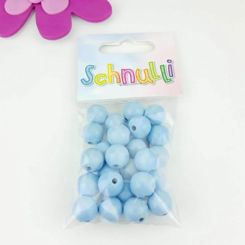 Träpärlor 12 mm Schnulli Ljusblå 432 Sista chansen