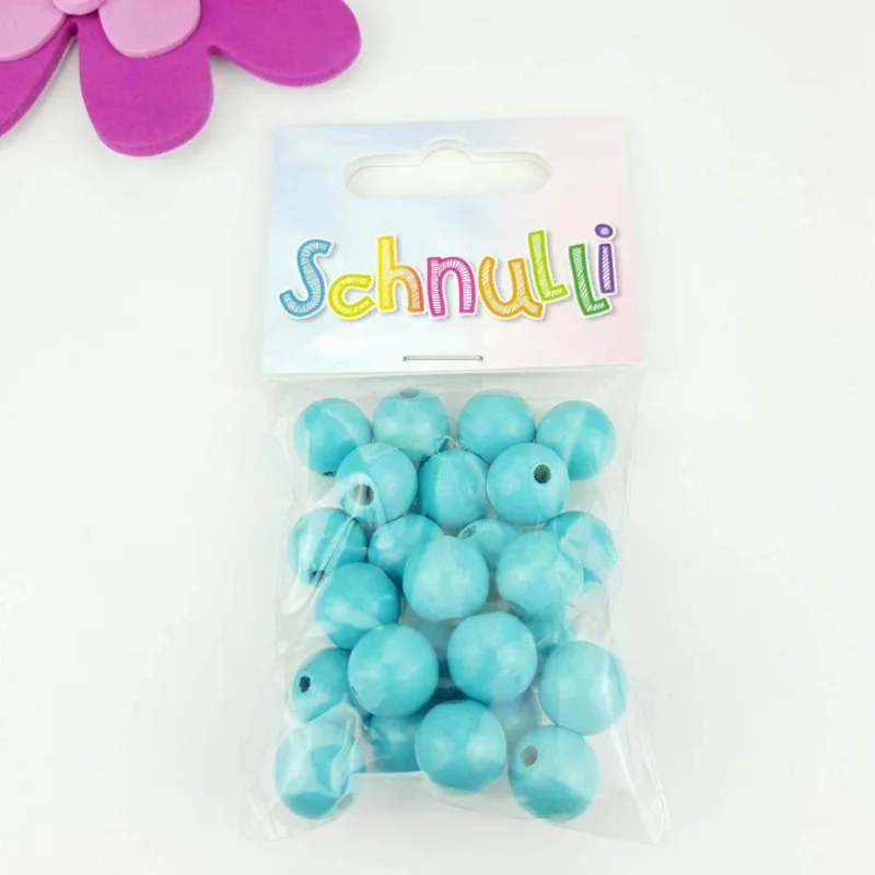 Träpärlor 12 mm Schnulli Turkos 423 Erbjudande