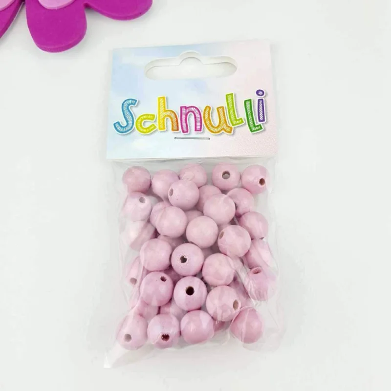 Populär Träpärlor 10 mm Schnulli Ljusrosa 405