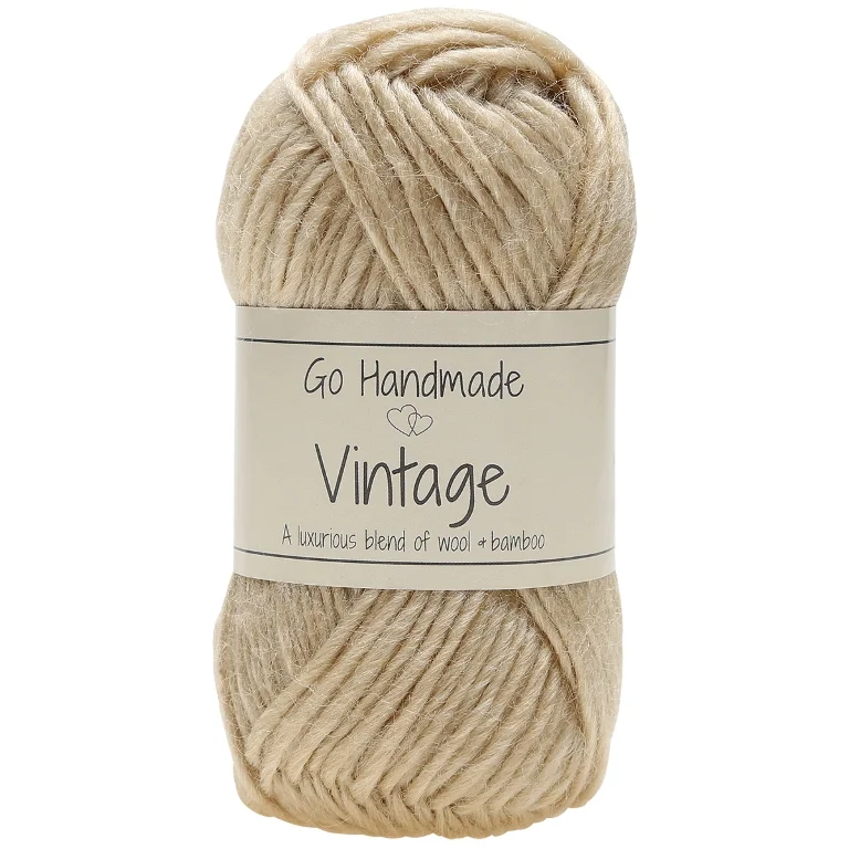 Vintage garn 25 g Light beige 17333 Go Handmade Outlet