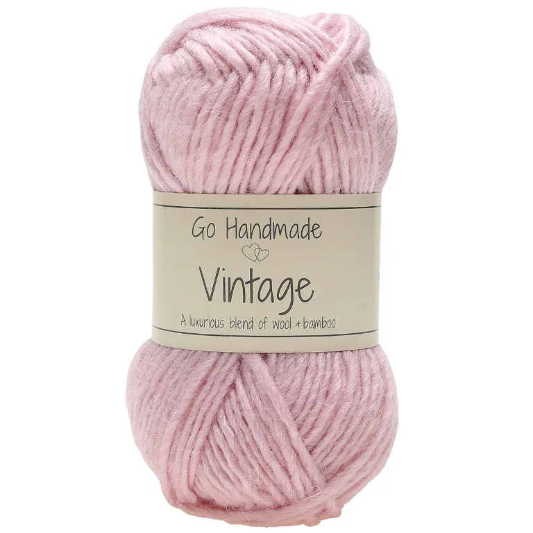 Vintage garn 25 g Ljusrosa Soft pink 17337 Go Handmade Kampanj