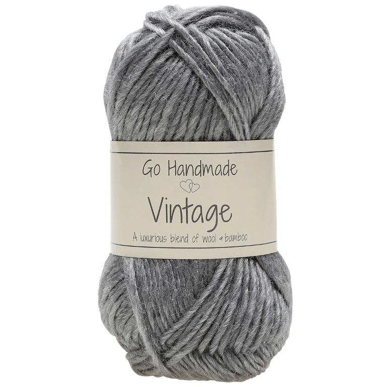 Premium Vintage garn 25 g Grå nr 17339Go Handmade