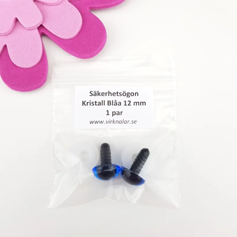 SäkerhetsögonBlåa Kristall 12 mm 5 par Sänkt pris