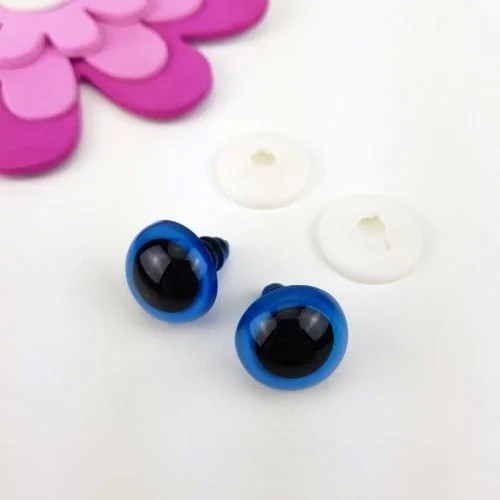 Säkerhetsögon Färgade Blåa 24 mm 1 par Beställ idag