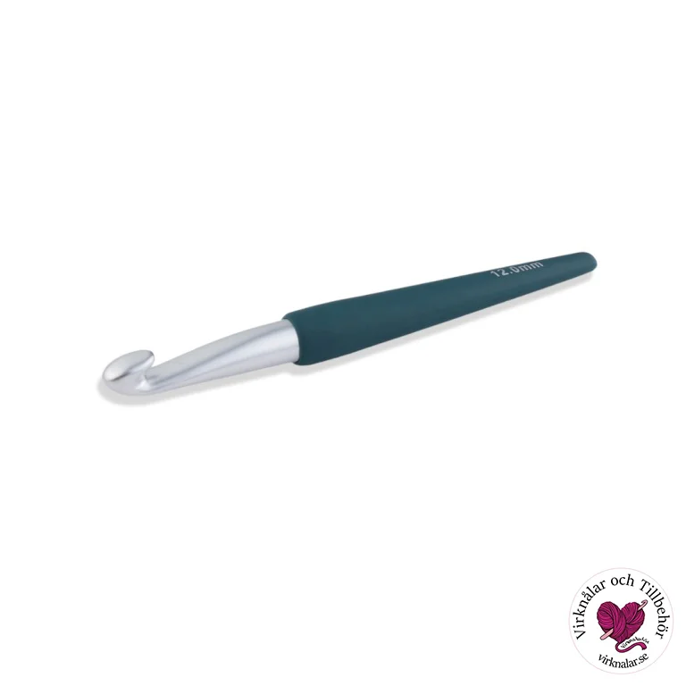KnitPro Waves 2.0 Ergonomiska virknålar 12 mm Emerald 949 Sista chansen