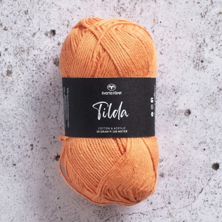 Begränsad tid Tilda garn 50 g Svarta Fåret Marigold Orange 35
