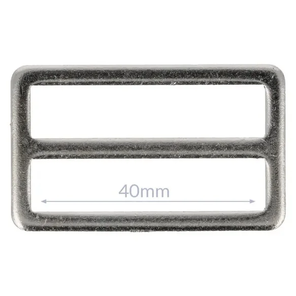 Reapris Väskspänne Rektangel fast Silver 40 mm 028