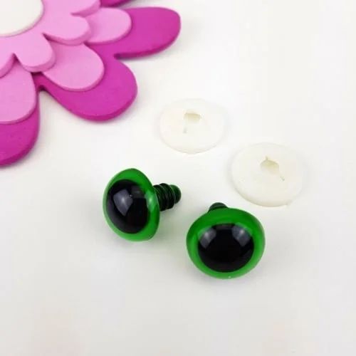 Begränsat erbjudande Säkerhetsögon FärgadeGröna 18 mm 5 par
