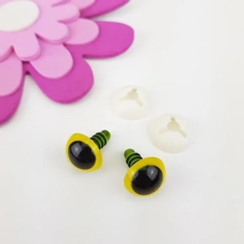 Billig Säkerhetsögon FärgadeGula 18 mm1 par