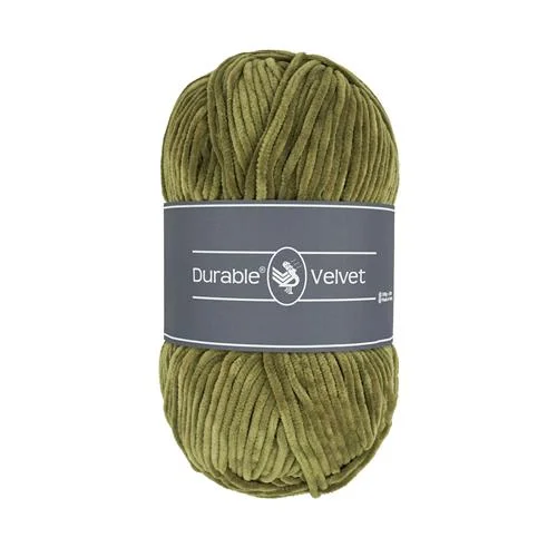 Sammetsgarn Durable Velvet 100g Khaki Olivgrön 2168 Nyhet