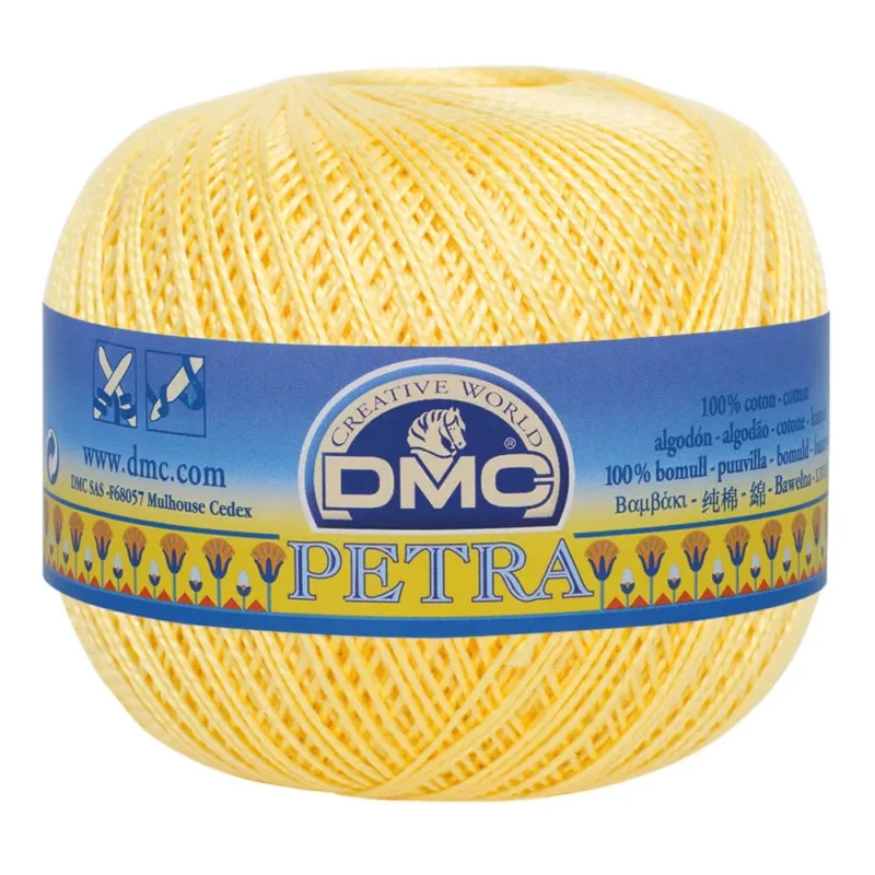 Endast denna vecka Virkgarn Dmc Petra Nr 8 100 g Gul 05745