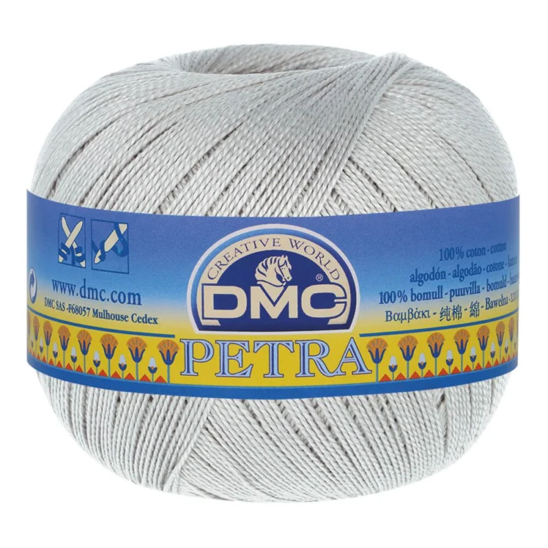 Fynd Virkgarn Dmc Petra Nr 8 100 g Ljusgrå 05415