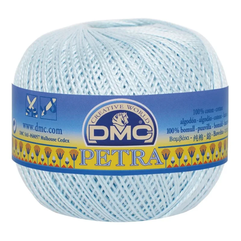 Premium Virkgarn Dmc Petra Nr 8 100 g Ljusblå 54463