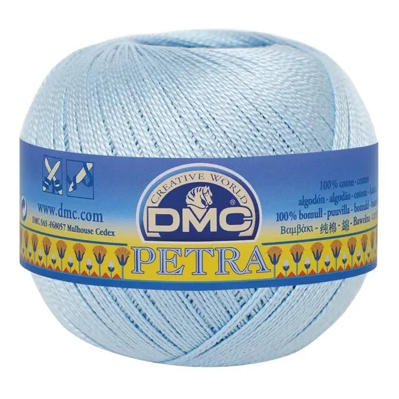 Virkgarn Dmc Petra Nr 8 100 g Mellanblå 54518 Utförsäljning