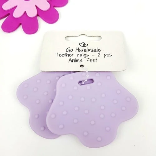 Utförsäljning Bitringar Fötter 2 st Ljuslila 22054Go Handmade