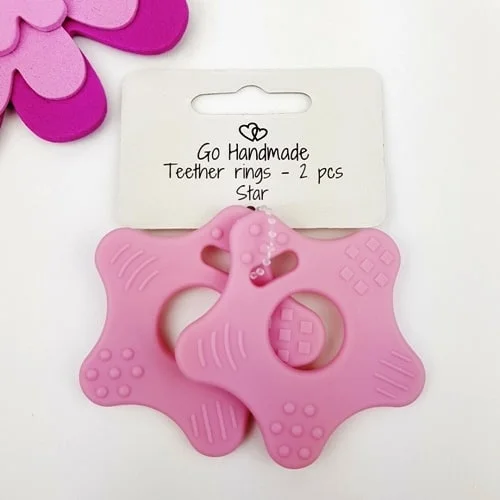 Erbjudande Bitringar Stjärnor 2 st Gammelrosa 22067Go Handmade