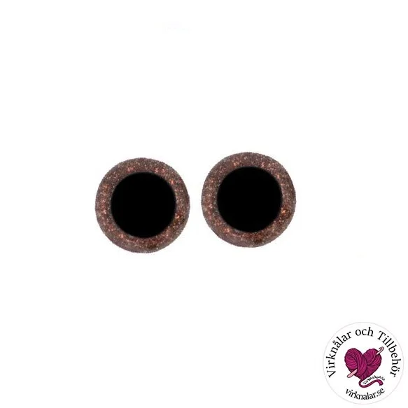 Säkerhetsögon Glitter Bruna 15 mm 5 par Begränsad tid