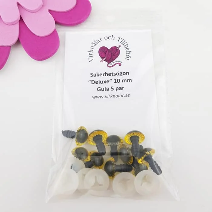 SäkerhetsögonDeluxe 10 mm 5 par Gula Erbjudande