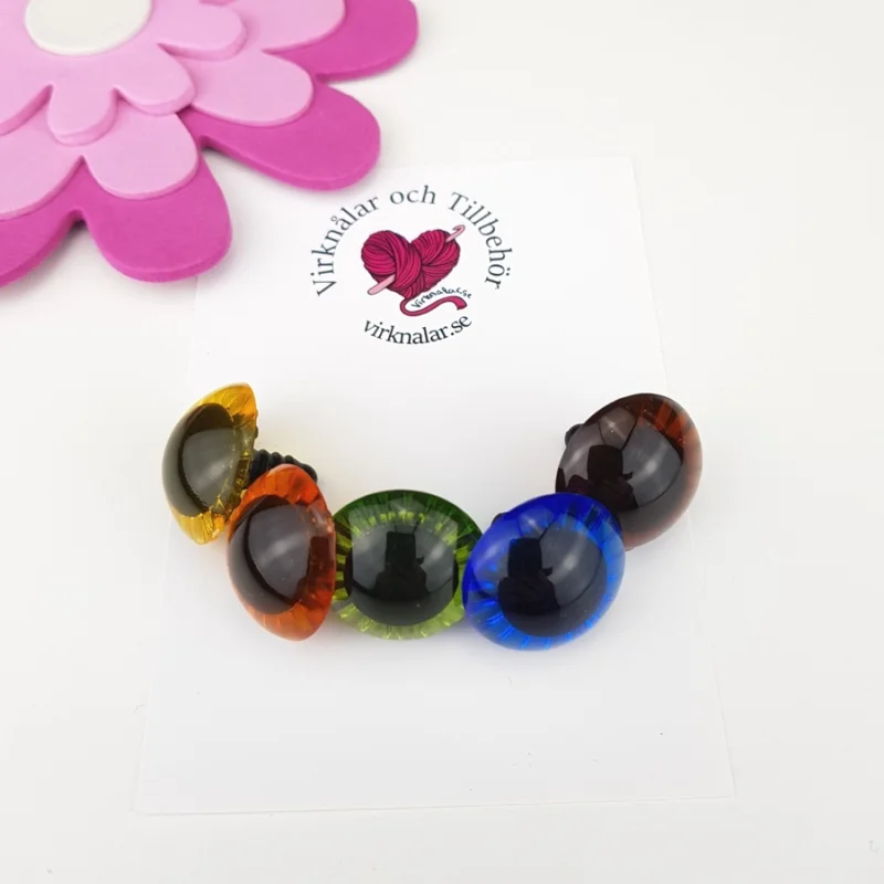 SäkerhetsögonDeluxe 23 mm 5 par Färgmix Kundfavorit