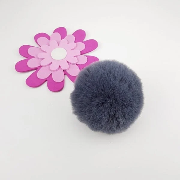Pälstofs Supermjuk 7- 8 cm Mörk Blågrå m ögla Fynd