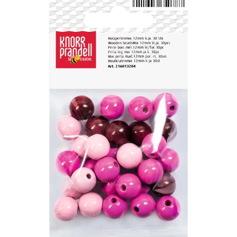 Kampanj Träpärlor 12 mm Knorr Prandell Rosamix