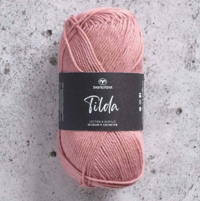 Tilda garn 50 gSvarta Fåret Coral Pink Nr 550 risnedsättning