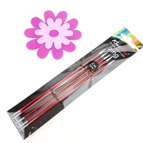 Kampanj KnitPro Zing Strumpstickor 15 cm 2.50 mm 47003