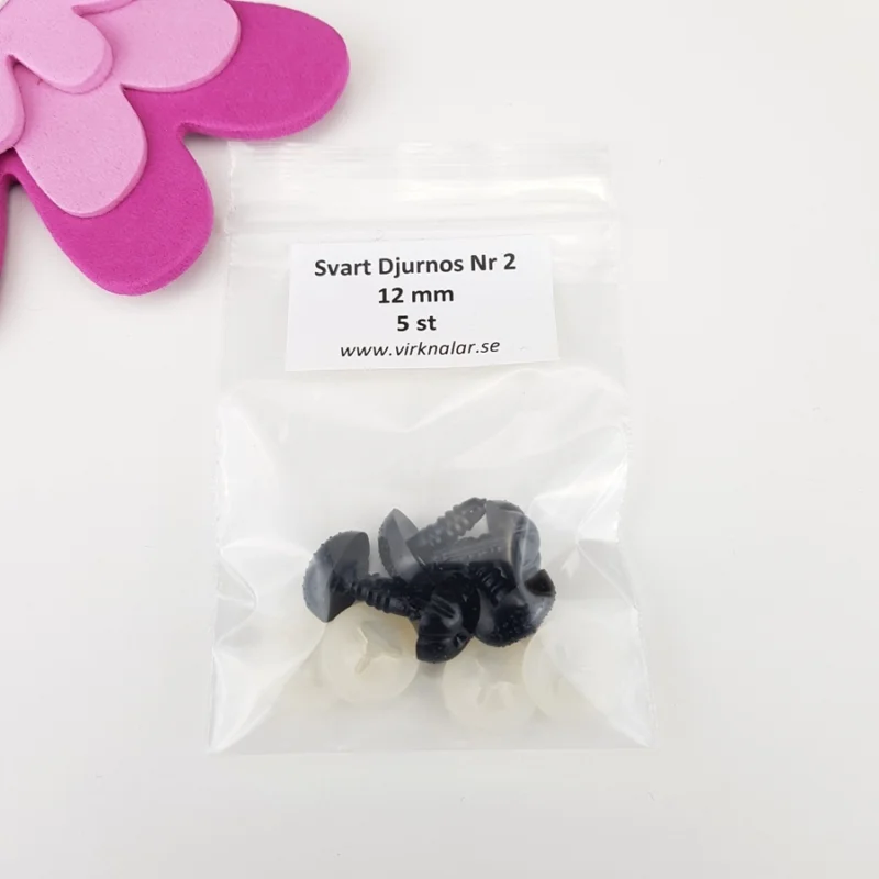 SäkerhetsnosarDjurnos Svart 12 mm 5 st Nr 2 Beställ nu